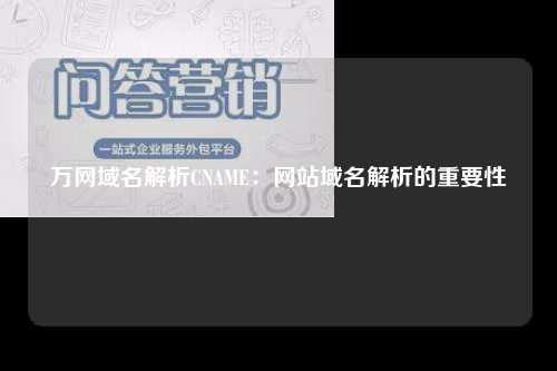 万网域名解析CNAME：网站域名解析的重要性