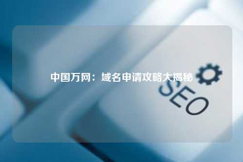 中国万网：域名申请攻略大揭秘
