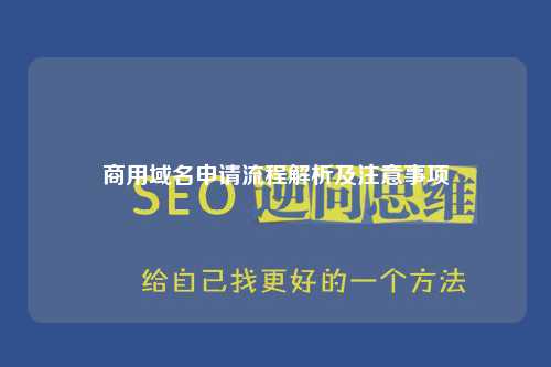 商用域名申请流程解析及注意事项