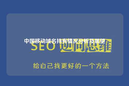 中国移动域名持有情况分析及展望